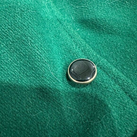 BANANA REPUBLIC Kelly Green Wool Trench Coat Jacket Embellished Buttons Work Pro - Picture 7 of 10